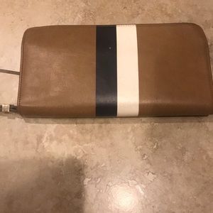 🎉4/$15 - The Limited: brown wallet with stripes
